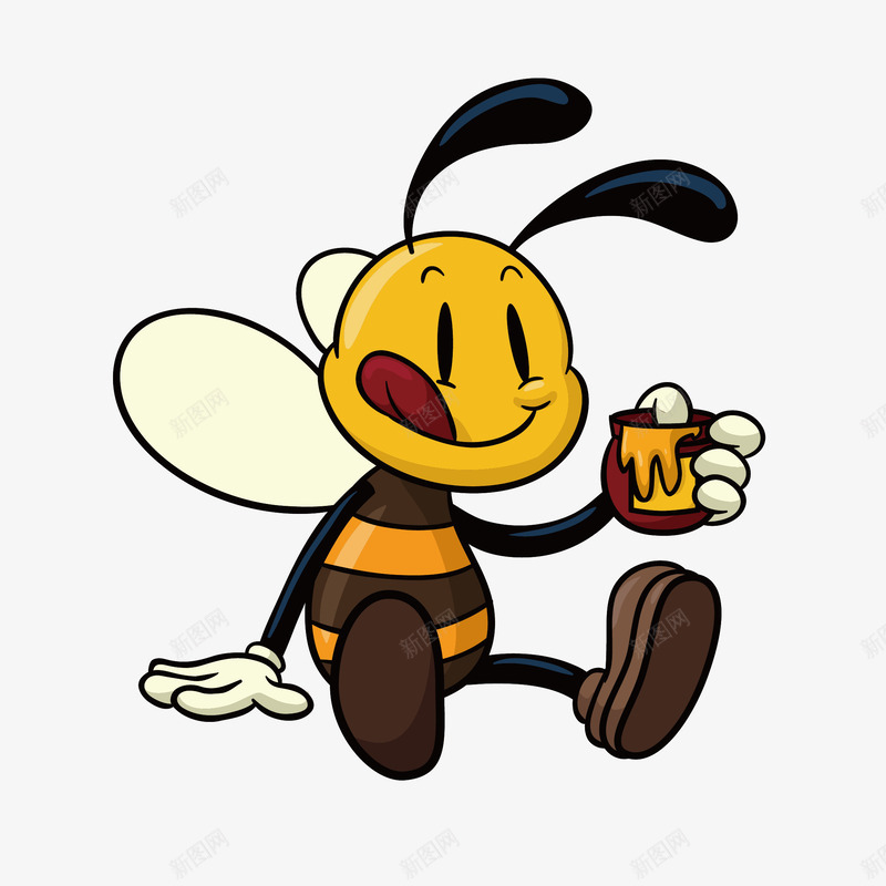 卡通蜜蜂png免抠素材_88icon https://88icon.com png图形 png装饰 卡通 翅膀 蜜蜂 装饰