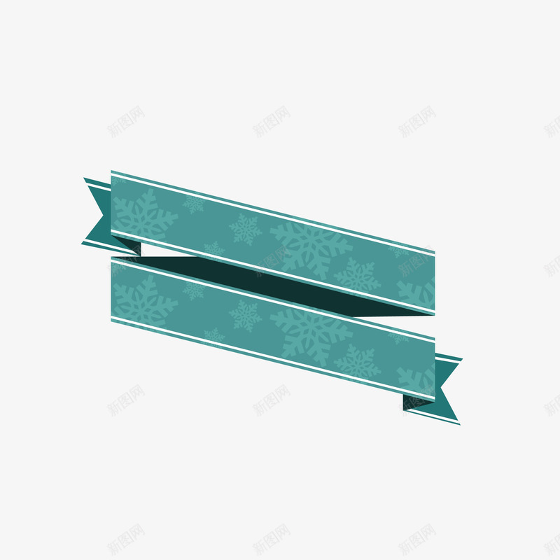 蓝色缎带背景png免抠素材_88icon https://88icon.com 礼物 缎带背景 蓝色 雪花纹