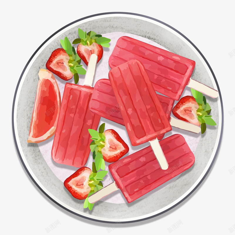 卡通可爱装饰冰激凌卡通海报png免抠素材_88icon https://88icon.com 冰激凌插画 冰激凌设计 卡通冰激凌 卡通装饰 夏季美食 小清新插画 广告设计 海报设计 西瓜雪糕