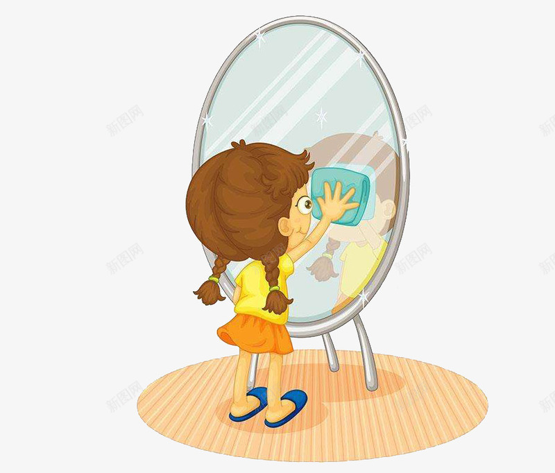 卡通小女孩拿抹布擦东西背影图案png免抠素材_88icon https://88icon.com 卡通风格 小女孩 拿抹布 擦东西 背影 装饰图案