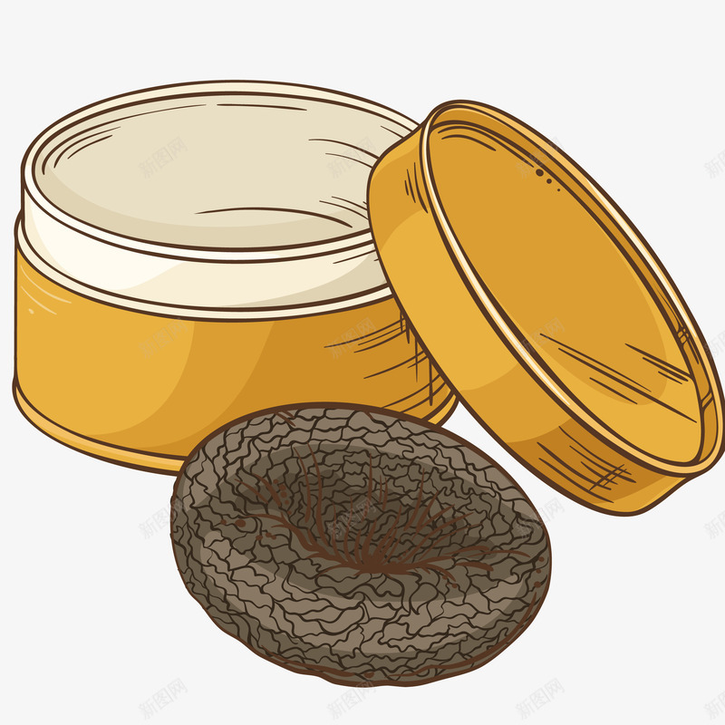 茶饼矢量图ai免抠素材_88icon https://88icon.com 中国文化 包装 矢量茶饼免抠PNG 茶 茶道 茶饼 矢量图