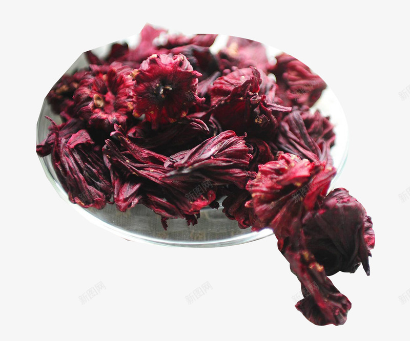 盘子中的洛神花png免抠素材_88icon https://88icon.com 洛神花 玫瑰茄 盘子 花干 花茶