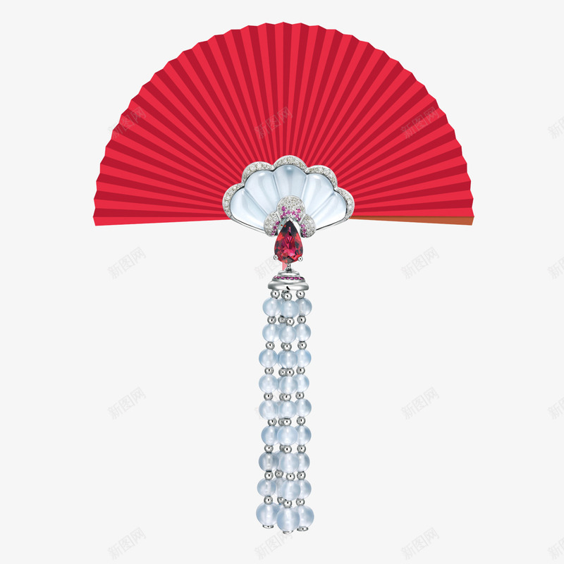 红色折扇png免抠素材_88icon https://88icon.com 中国风 卡通樱花红色扇子 古风 复古 扇子 折扇 红色