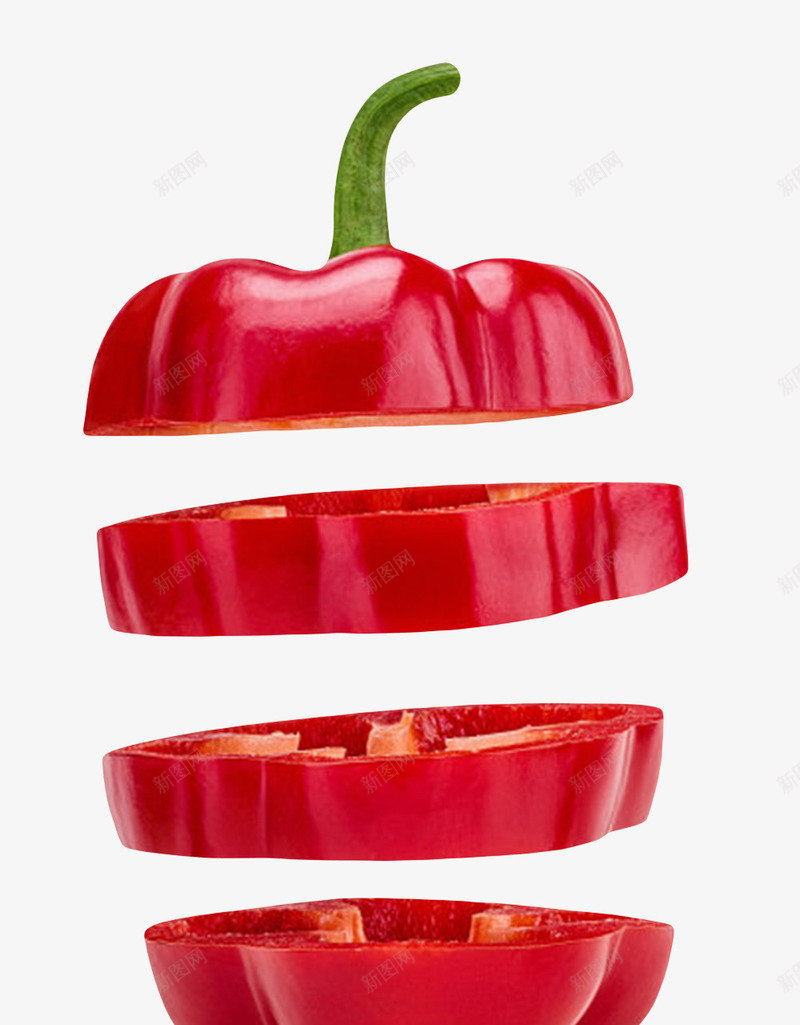 红色美味切开分离的红灯笼椒实物png免抠素材_88icon https://88icon.com 分开 分离 圆形 植物 沟纹 甜椒 红灯笼椒 菜肴 蓬松 辣椒 钟状 食物 食用