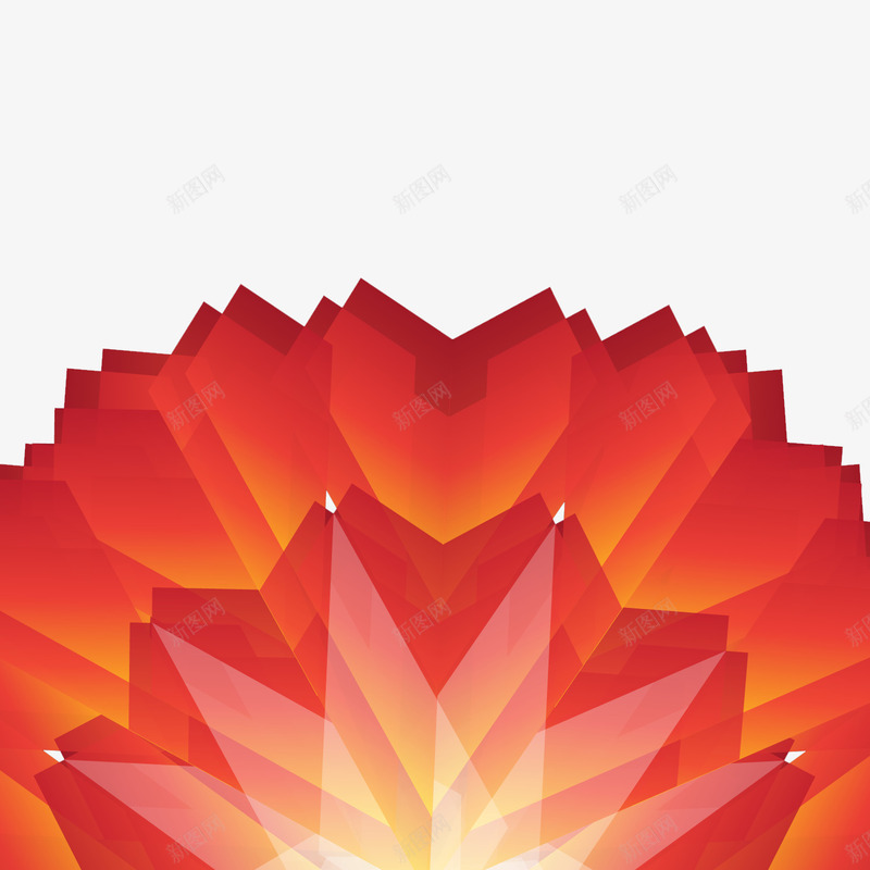 红色花型png免抠素材_88icon https://88icon.com 大红色 封面 渐变 花卉