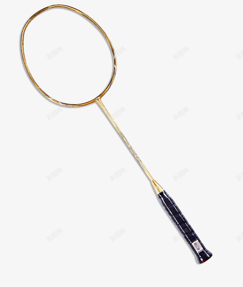 羽毛球拍png免抠素材_88icon https://88icon.com 体育用品 羽毛球拍 金色