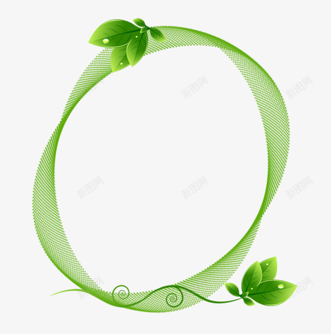 绿叶装饰立体边框png免抠素材_88icon https://88icon.com 椭圆形边框 相框 绿叶 绿色 绿色边框 边框
