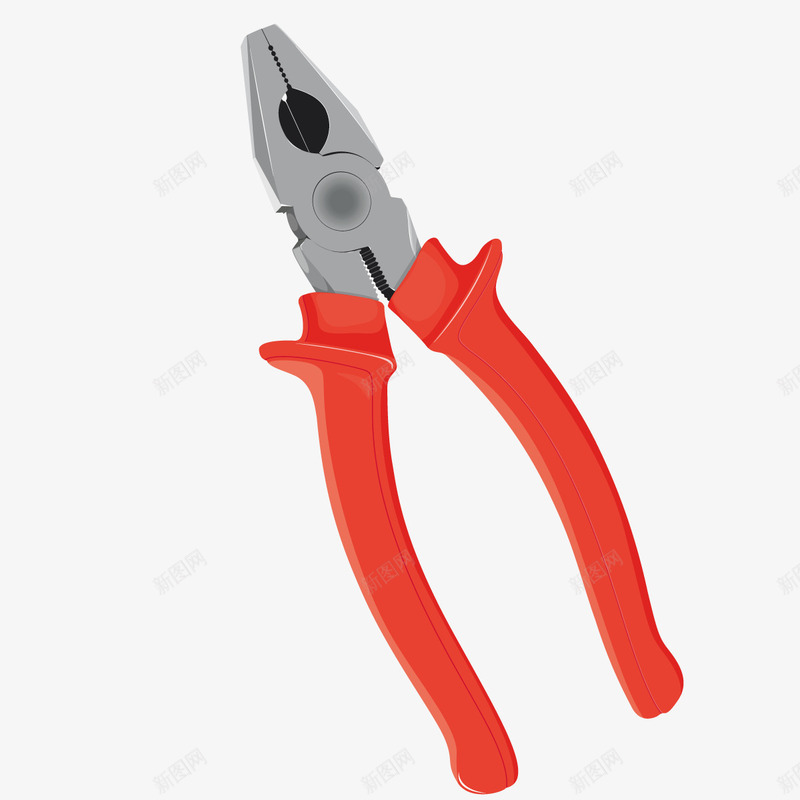 金属夹钳矢量图ai免抠素材_88icon https://88icon.com 修理 家用 工具 绝缘 矢量图