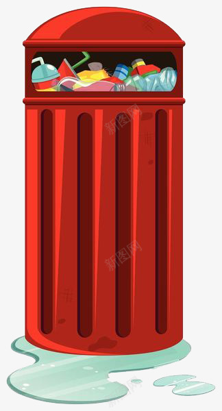 红色垃圾桶里的垃圾png免抠素材_88icon https://88icon.com am 丢掉 卡通 垃圾 废物 弥散 扔掉 气味 破烂 脏东西 脏的 腐烂 臭气