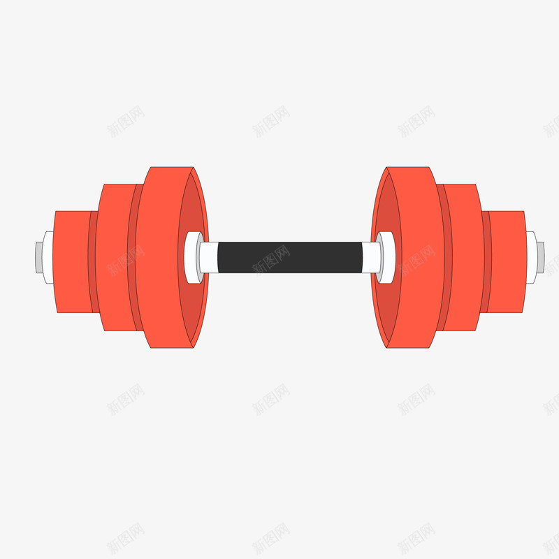 红色圆弧哑铃元素矢量图ai免抠素材_88icon https://88icon.com 体育 健身 创意 卡通 哑铃 哑铃PNG图 圆弧 插画 活动 矢量图 红色