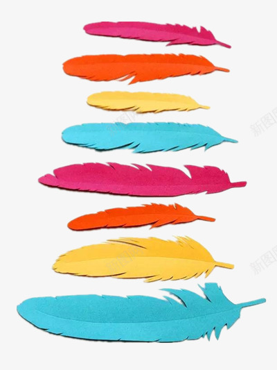 五彩斑斓的羽毛png免抠素材_88icon https://88icon.com 卡通 图片 羽毛 色彩