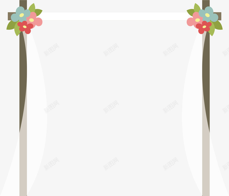 白纱婚礼拱门png免抠素材_88icon https://88icon.com 婚礼拱门 白纱 结婚现场 花朵装饰