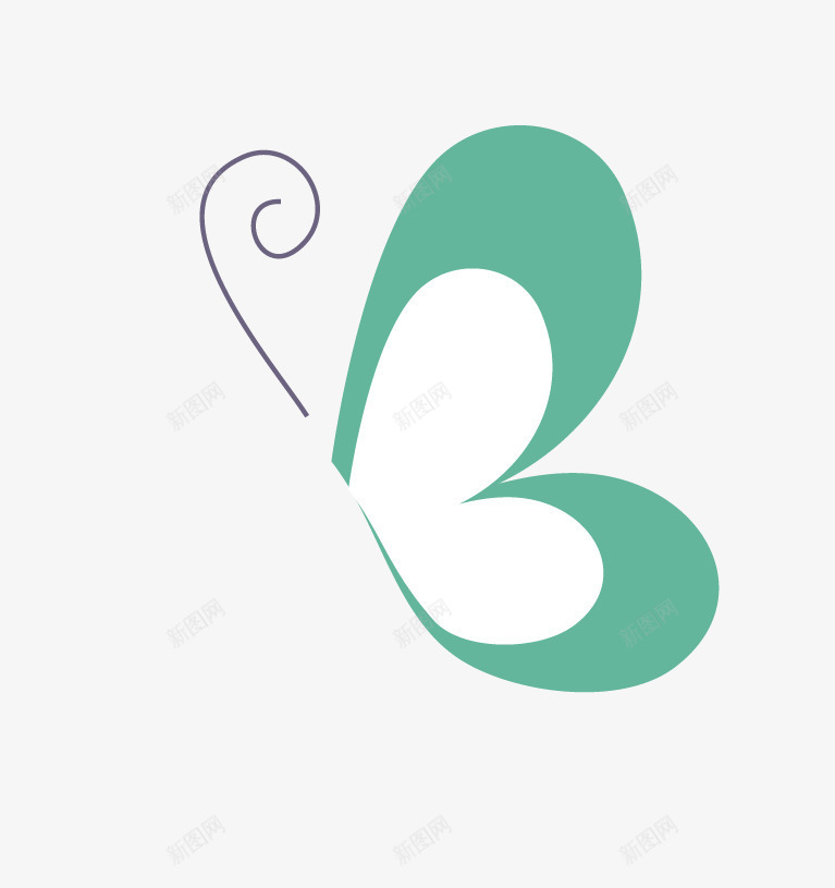 蝴蝶剪影png免抠素材_88icon https://88icon.com 一只 剪影 卡通 手绘 绿色 翅膀 蝴蝶 黑色