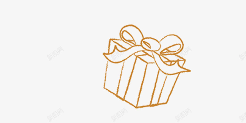 线条礼盒psd免抠素材_88icon https://88icon.com 手绘盒子 手绘素描庆祝物品 礼盒 线条 蝴蝶结