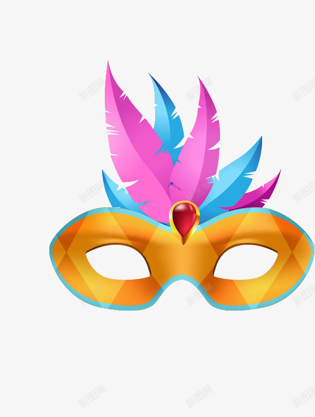 彩色面具装饰png免抠素材_88icon https://88icon.com 彩色面具 羽毛 羽毛面罩 舞会面具 面罩