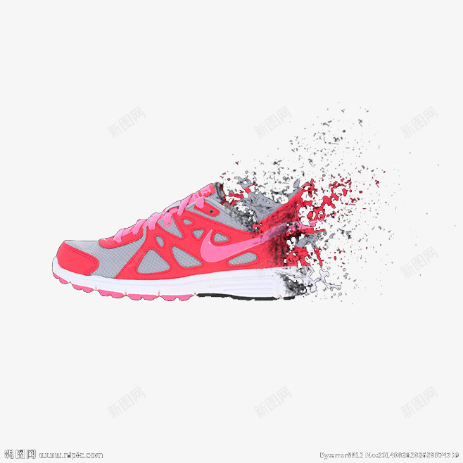 红色鞋子碎片化png免抠素材_88icon https://88icon.com 碎片化 红色 鞋子