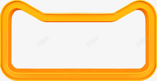 天猫头框框png免抠素材_88icon https://88icon.com 双十一 天猫 淘宝 线条 黄色