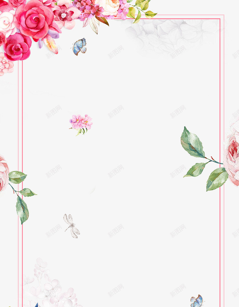 红色浪漫玫瑰花朵装饰边框png免抠素材_88icon https://88icon.com 浪漫 海报 玫瑰 红色 节日 花朵 装饰 边框