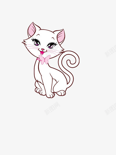 妩媚的猫咪png免抠素材_88icon https://88icon.com 大眼睛 美丽 蝴蝶结 长睫毛