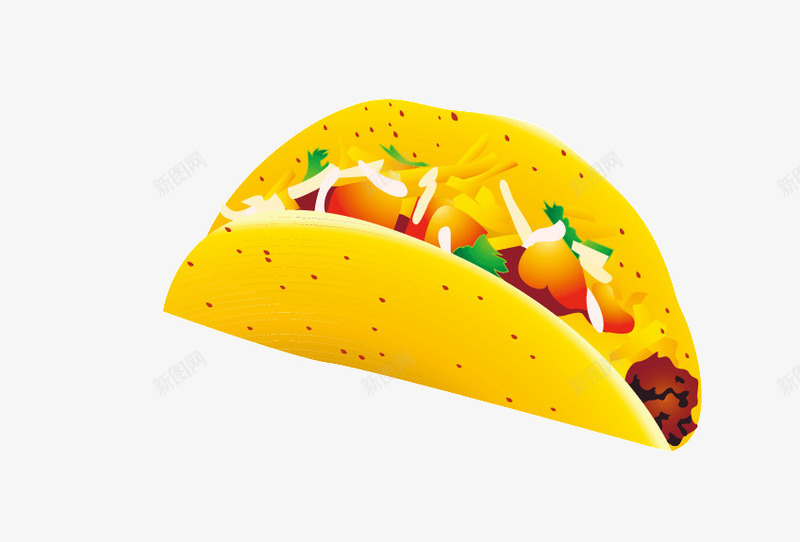 手绘墨西哥卷饼png免抠素材_88icon https://88icon.com 卡通 墨西哥卷饼 手绘 食物