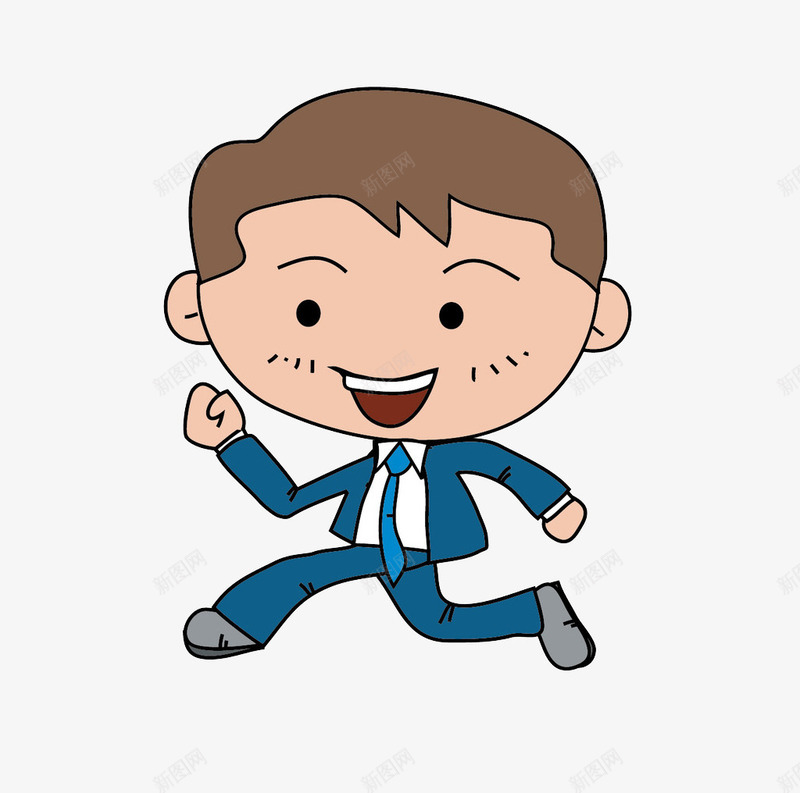 穿西装奔跑的男士卡通案png免抠素材_88icon https://88icon.com 卡通风格 奔跑 男士 穿西装 装饰图案 西装男卡通