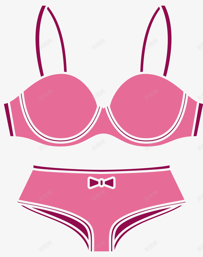 蝴蝶结粉色内衣矢量图eps免抠素材_88icon https://88icon.com 内衣 卡通内衣 卡通女性内衣 卡通风格 矢量内衣 粉色 蝴蝶结 矢量图
