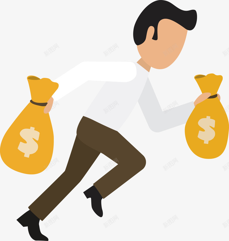 挣钱的人矢量图ai免抠素材_88icon https://88icon.com 企业福利 企业福利交流会 企业福利包 企业福利活动 卡通 挣钱 矢量图