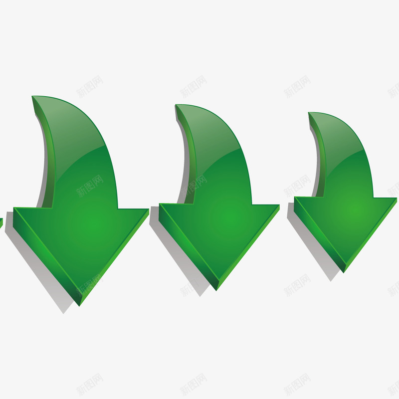 绿色方向指示箭头矢量图ai免抠素材_88icon https://88icon.com 形状 指向 指引 时尚 目标 矢量图