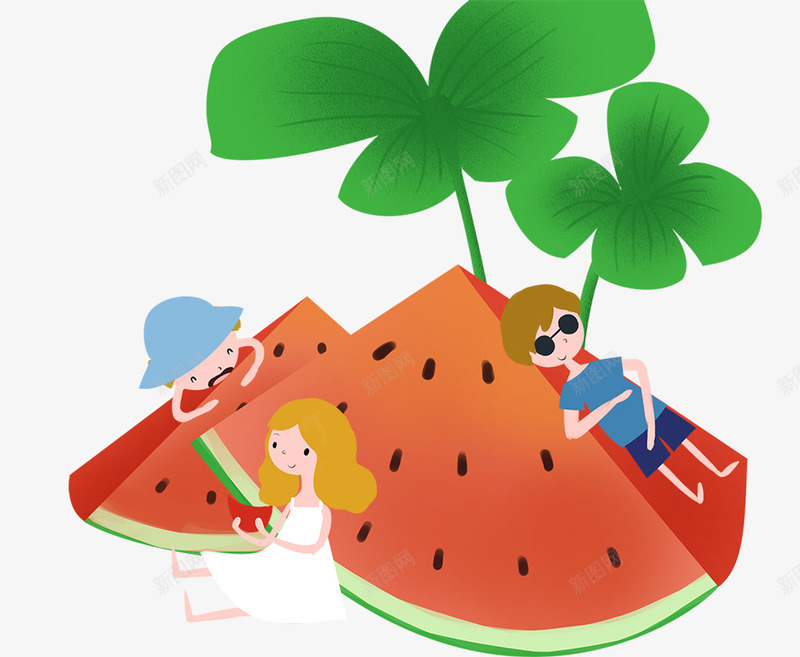 立夏节气可爱卡通图标插图png免抠素材_88icon https://88icon.com 二十四节气 卡通 可爱 图标插图 立夏 西瓜