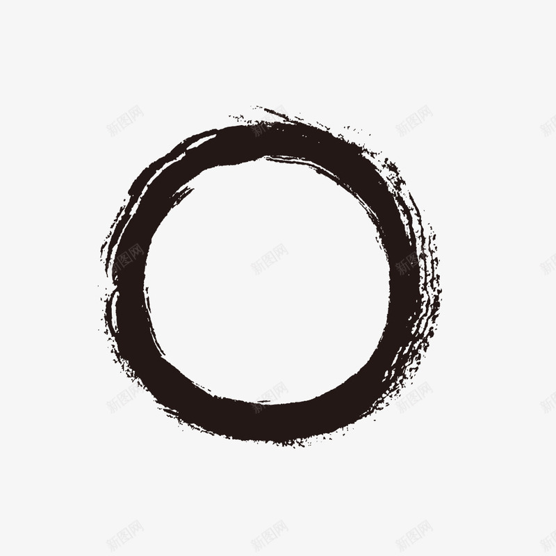 圆形水墨相框png免抠素材_88icon https://88icon.com 中国风 古风 水墨相框 水墨风