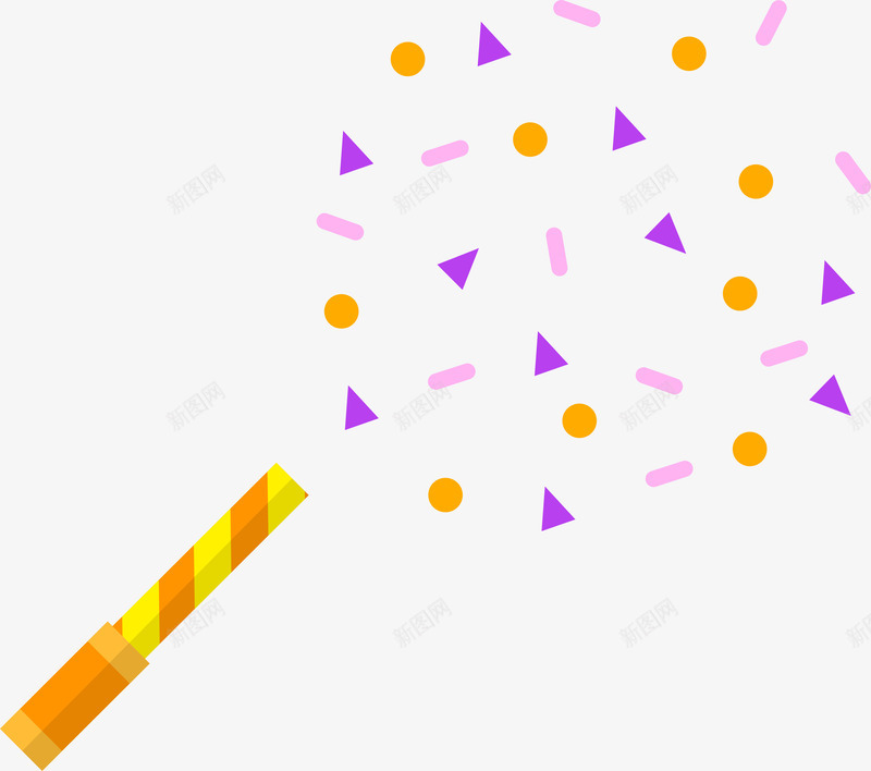 彩色可爱彩带庆祝图案png免抠素材_88icon https://88icon.com 卡通可爱 庆祝礼花 彩带 彩色 扁平化 矢量图案
