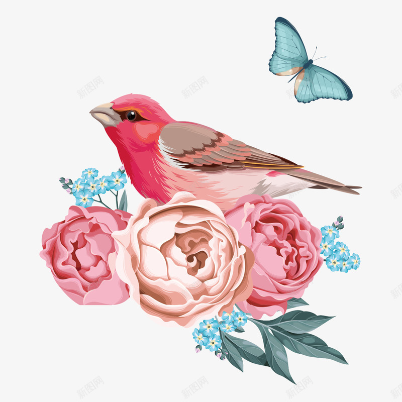 母亲节漂亮装饰花朵矢量图ai免抠素材_88icon https://88icon.com 七彩 复古 植物 母亲节 缤纷 花卉插画 花朵装饰 矢量图