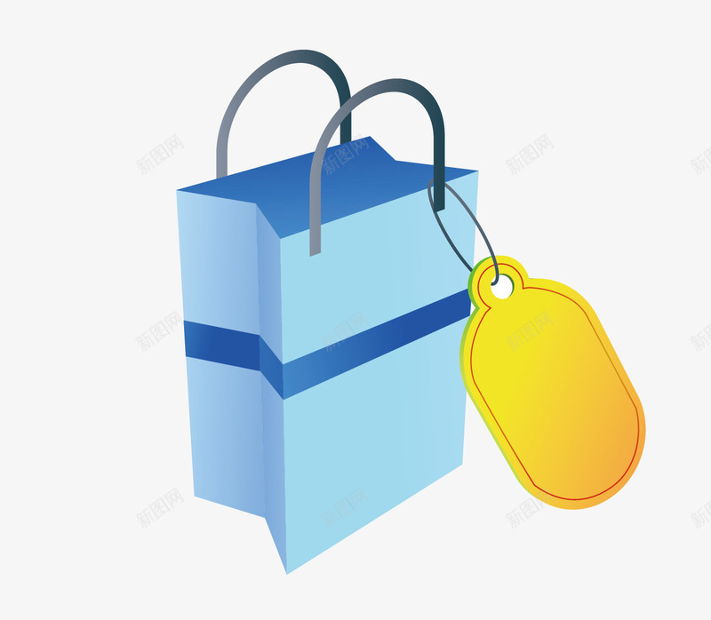 买衣服的手提袋效果图png免抠素材_88icon https://88icon.com 吊牌 手提袋 手绘 效果图