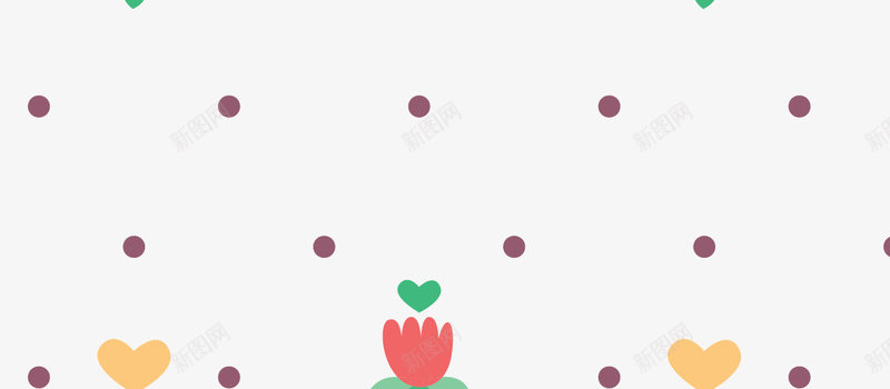 卡通花朵圆点底纹背景png免抠素材_88icon https://88icon.com 卡通 圆点 底纹 背景 花朵