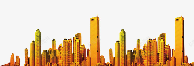 金色城市建筑png免抠素材_88icon https://88icon.com 城市 大厦 建筑 楼房 金色