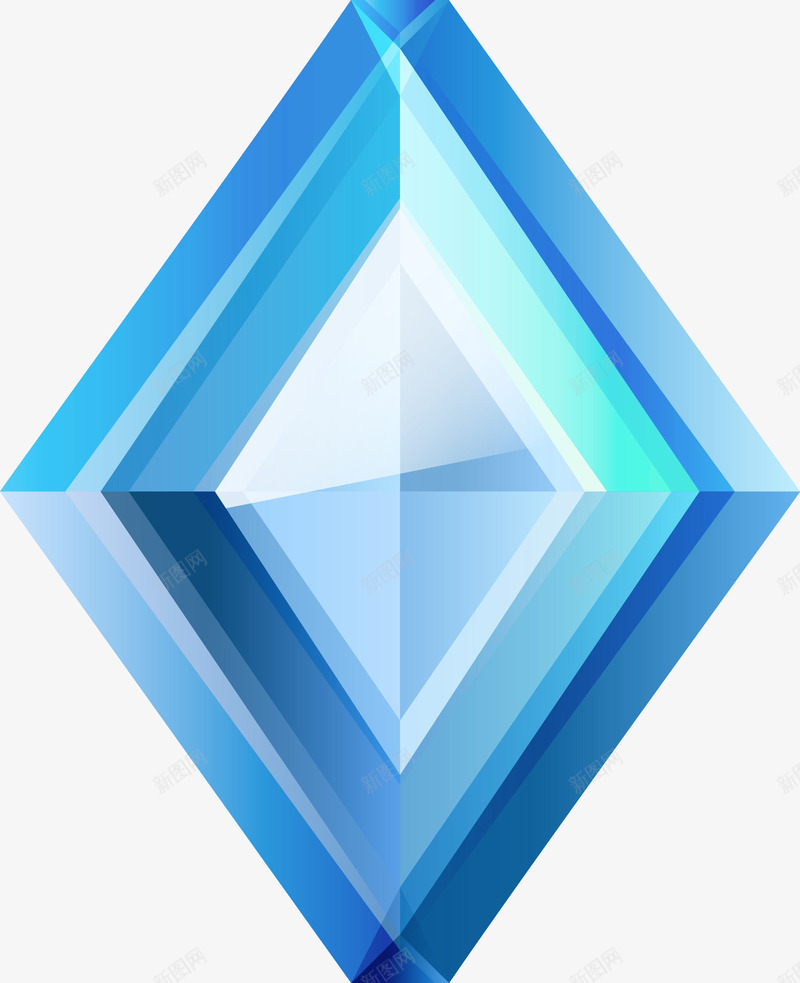 蓝色卡通宝石图png免抠素材_88icon https://88icon.com 几何图形 多彩宝石 奢侈品 宝石 明亮 梦幻宝石 水晶 水晶原石 珍宝 珠宝 钻石 钻石图 闪亮