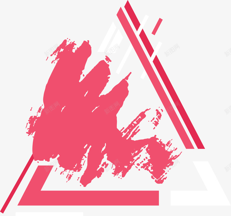 粉红色涂鸦三角形矢量图ai免抠素材_88icon https://88icon.com 三角 三角边框 涂鸦主题 涂鸦笔刷 矢量png 矢量图 粉红涂鸦 粉色三角