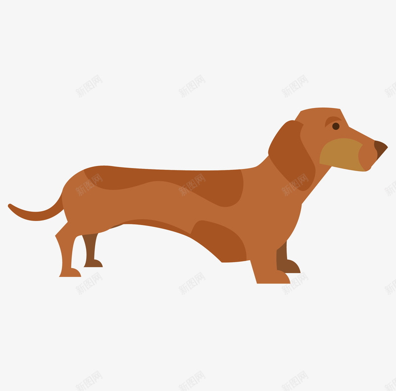 手绘卡通棕色腊肠狗png免抠素材_88icon https://88icon.com 卡通狗 可爱狗 宠物剪纸 宠物包装 宠物狗 扁平化狗 狗 腊肠狗
