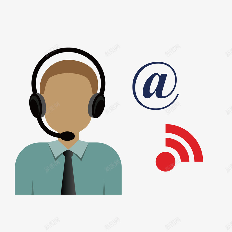 卡通版互联网客服人员png免抠素材_88icon https://88icon.com 互联网 人物 免抠图 在线客服图标 客服 效果图 装饰图 装饰画