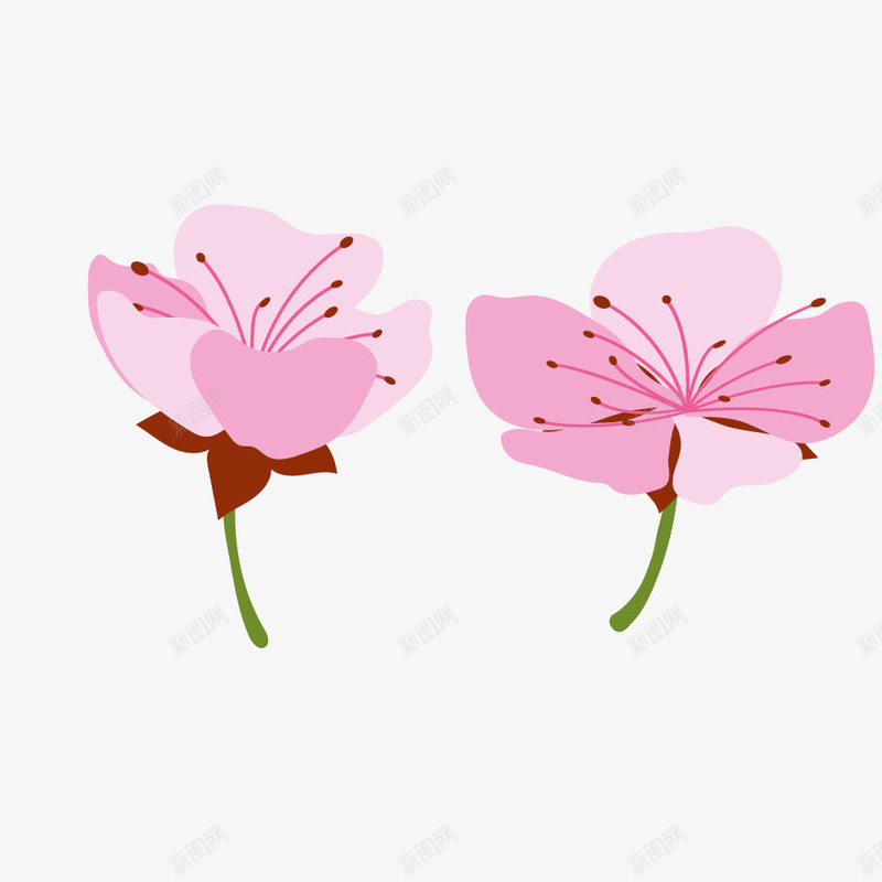 春季粉红色花朵樱花桃花矢量图ai免抠素材_88icon https://88icon.com AI矢量 春季 枝条 树枝 桃花 樱花 浪漫 矢量图设计 粉红色 粉红色花朵 花朵 花瓣 设计 矢量图