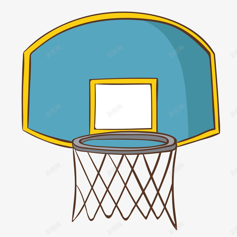 卡通版蓝色的篮球框png免抠素材_88icon https://88icon.com 免抠图 卡通篮球框 手绘图形 效果图 篮球框 蓝色 装饰图 装饰画