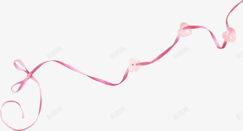 粉色彩带扣子png免抠素材_88icon https://88icon.com 彩带 扣子 漂亮彩带 粉色彩带 纽扣 蝴蝶结