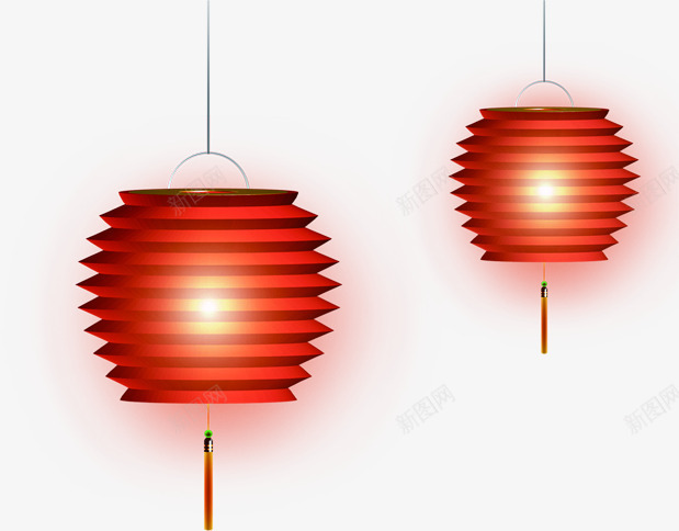 红色喜庆中式折纸灯笼png免抠素材_88icon https://88icon.com 中式 喜庆 灯笼 红色