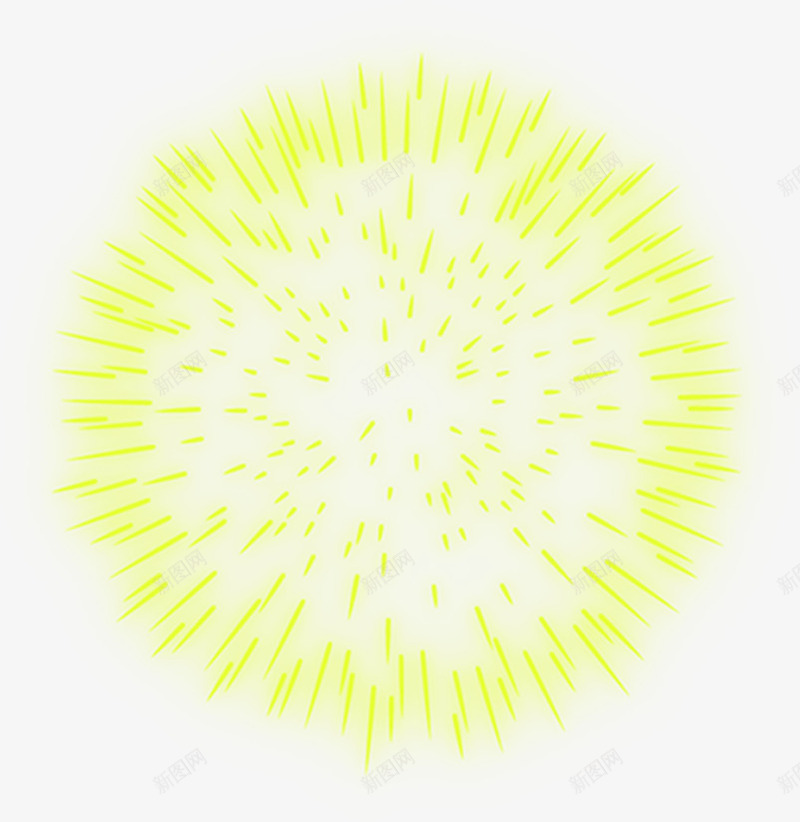 黄色手绘新年促销礼花装饰png免抠素材_88icon https://88icon.com 促销 新年 礼花 装饰 黄色