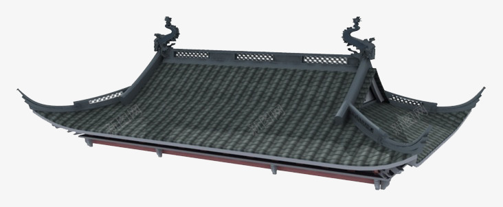 中国风建筑屋顶png免抠素材_88icon https://88icon.com 中国风建筑 屋顶 楼顶 瓦片