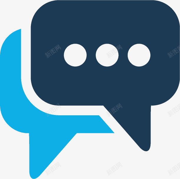 蓝色手绘的微信对话框png免抠素材_88icon https://88icon.com 免抠图 对话框 手绘对话框 效果图 蓝色 装饰图 装饰画