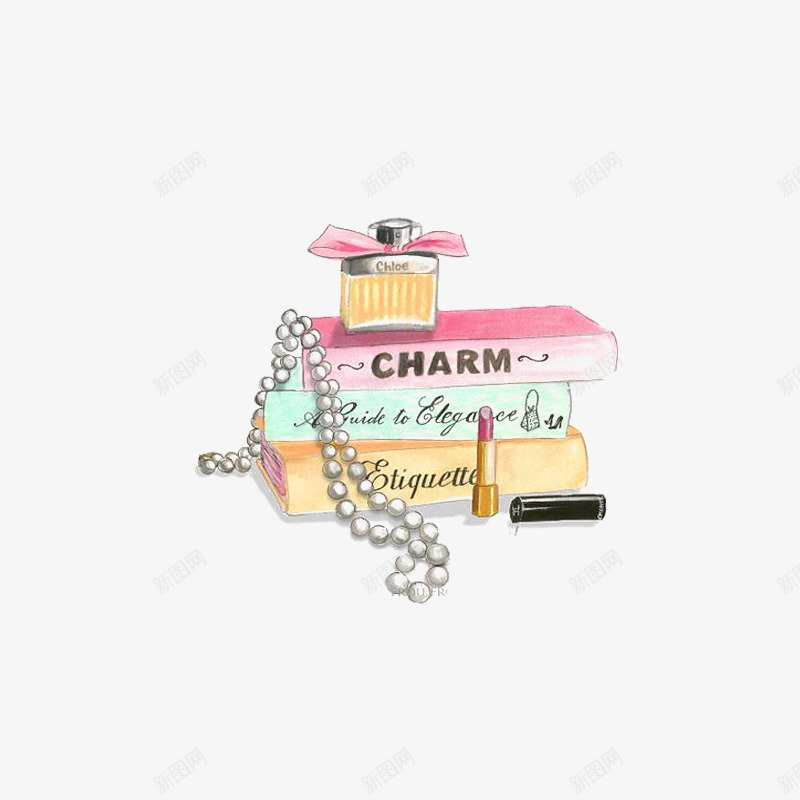 彩绘珠宝配饰png免抠素材_88icon https://88icon.com 化妆品 彩绘 珍珠链 珍珠项链 珠宝配饰 简约