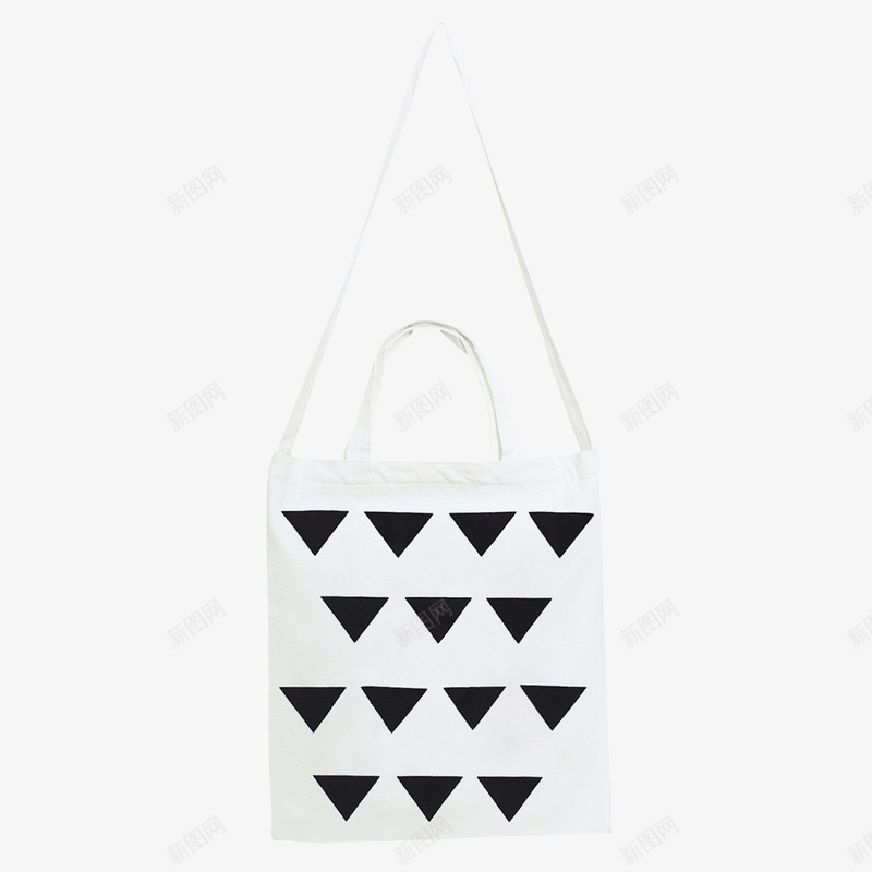 黑色三角形装饰帆布袋png免抠素材_88icon https://88icon.com 三角形 布袋 装饰 黑色