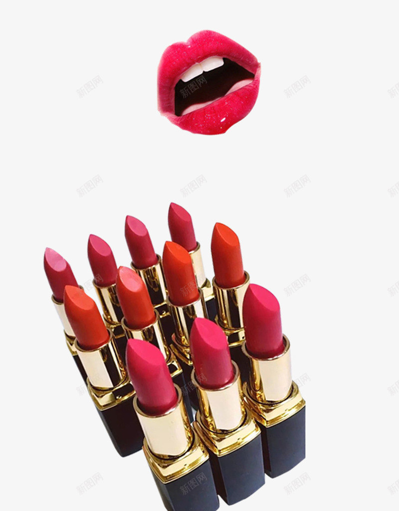 一堆口红和嘴唇png免抠素材_88icon https://88icon.com 口红 唇彩 嘴巴 彩妆 性感的嘴唇