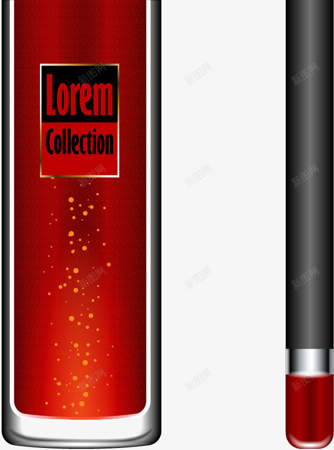 手绘唇彩png免抠素材_88icon https://88icon.com 化妆品 唇彩 唇线笔 手绘 纯釉